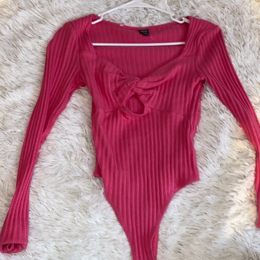 Target, Size XS, Pink long sleeve bodysuit. Going out top